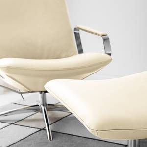 Fauteuil relax Pargas Cuir véritable - Crème