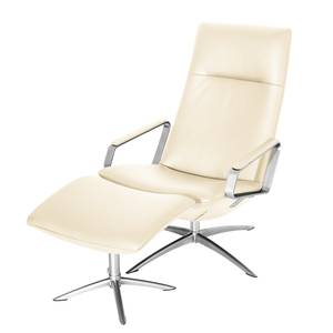 Fauteuil relax Pargas Cuir véritable - Crème