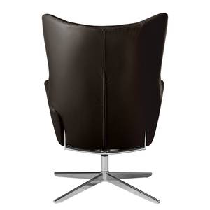 Relaxfauteuil Salla echt leer - incl. hocker - Leer Daleb: Bruin