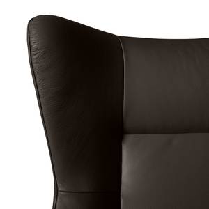 Relaxfauteuil Salla echt leer - incl. hocker - Leer Daleb: Bruin