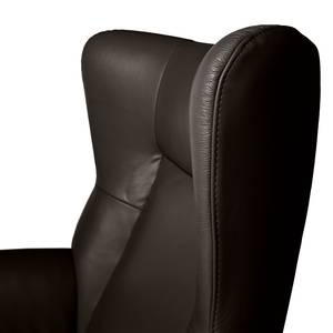 Relaxfauteuil Salla echt leer - incl. hocker - Leer Daleb: Bruin