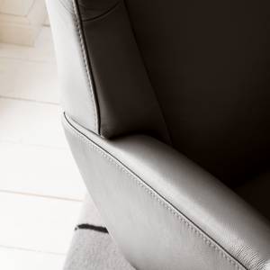 Relaxfauteuil Salla echt leer - incl. hocker - Leer Daleb: Bruin