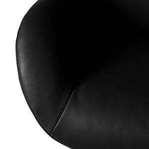 Fauteuil relax Salla Cuir - avec repose-pieds - Cuir Daleb: Noir