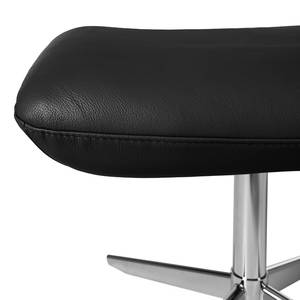 Fauteuil relax Salla Cuir - avec repose-pieds - Cuir Daleb: Noir