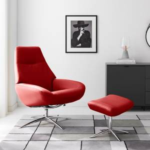 Relaxfauteuil Raahe echt leer - Rood