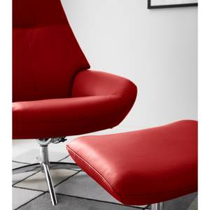 Fauteuil relax Raahe Cuir véritable - Rouge