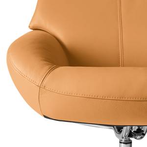 Fauteuil relax Raahe Cuir véritable - Biscuit