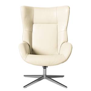 Fauteuil relax Salla Cuir - avec repose-pieds - Cuir Daleb: Crème