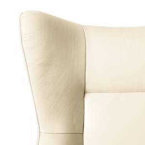 Fauteuil relax Salla Cuir - avec repose-pieds - Cuir Daleb: Crème