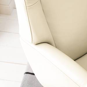 Fauteuil relax Salla Cuir - avec repose-pieds - Cuir Daleb: Crème