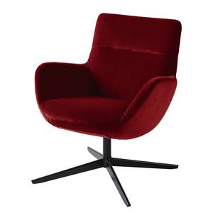 Fauteuil Nizas velours - Rouge Bordeaux