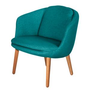 Fauteuil Monsac I vlakweefsel - Petrolblauw