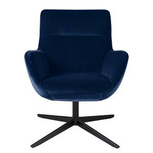 Fauteuil Nizas fluweel - Marineblauw