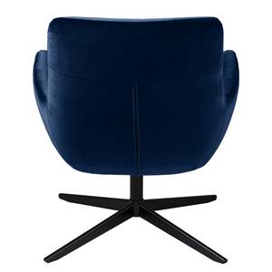 Fauteuil Nizas velours - Bleu marine