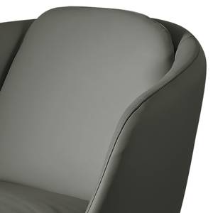 Fauteuil Monsac III echt leer - Donkergrijs