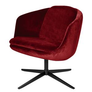 Fauteuil Monsac II fluweel - Wijnrood