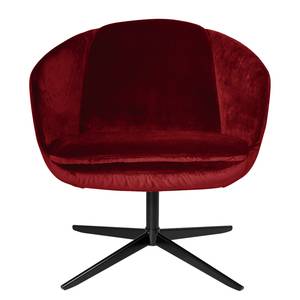 Fauteuil Monsac II velours - Rouge Bordeaux