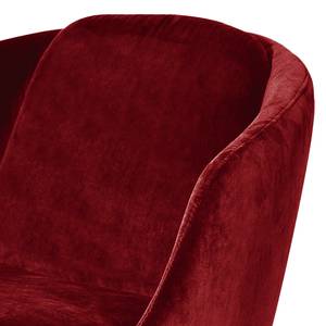 Fauteuil Monsac II fluweel - Wijnrood