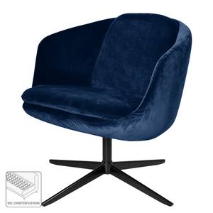 Fauteuil Monsac II fluweel - Marineblauw