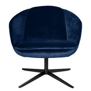 Fauteuil Monsac II fluweel - Marineblauw