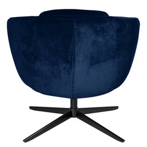 Fauteuil Monsac II fluweel - Marineblauw