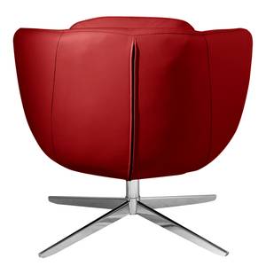 Fauteuil Monsac III echt leer - Rood