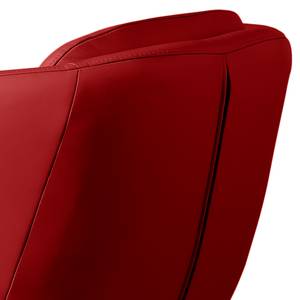 Fauteuil Monsac III Cuir véritable - Rouge