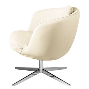 Fauteuil Monsac III Cuir véritable - Crème