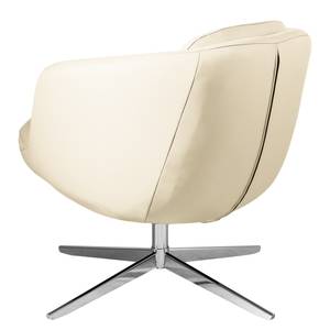 Fauteuil Monsac III Cuir véritable - Crème