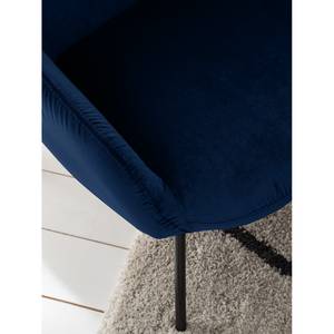 Sessel Rivel Samt - Marineblau