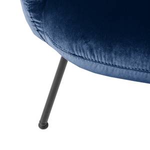 Sessel Rivel Samt - Marineblau