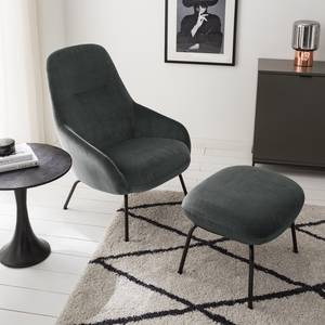 Fauteuil Rivel velours - Gris