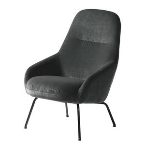 Fauteuil Rivel velours - Gris