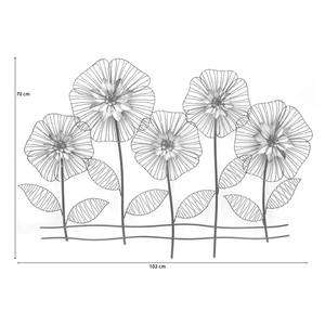 Muurdecoratie Audrix III ijzer - zwart/goudkleurig