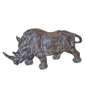 Figurine Rhinocéros Polyrésine - Gris blanchi