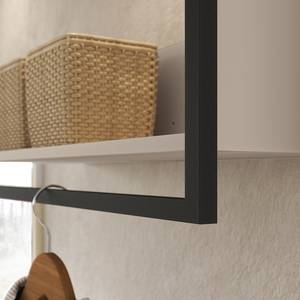 Wandgarderobe Madeo Kaschmir / Schwarz - Breite: 76 cm