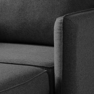 XXL-fauteuil Lavara geweven stof - Donkergrijs