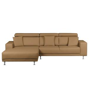 Ecksofa Zicavo Kunstleder - Cappuccino - Longchair davorstehend links