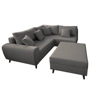 Ecksofa Precy II Flachgewebe - Braun Meliert