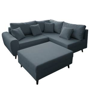 Ecksofa Precy II Flachgewebe - Dunkelblau