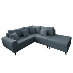 Ecksofa Precy II Flachgewebe - Dunkelblau