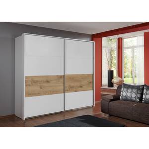 Cadre d’armoire Bert Blanc alpin / Imitation chêne parqueté - Largeur : 228 cm