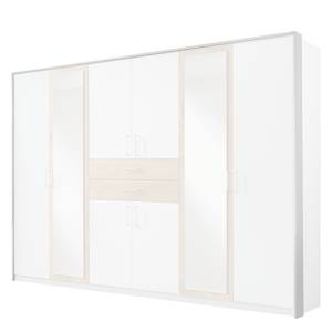 Cadre d’armoire Diver Blanc alpin / Imitation chêne parqueté - Largeur : 273 cm