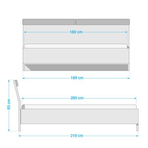 Bed Arizona Wit/grafietkleurig