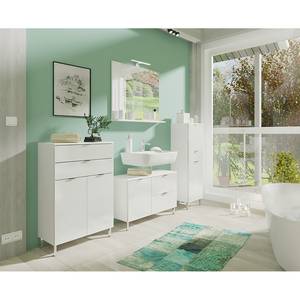 Meuble sous lavabo Mauresa II Blanc brillant