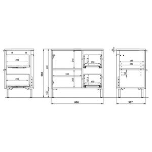 Salle de bain Mauresa III (2 éléments) Éclairage inclus - Blanc brillant