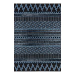 Tapis extérieur Sidon Fibres synthétiques - Bleu foncé - 70 x 140 cm