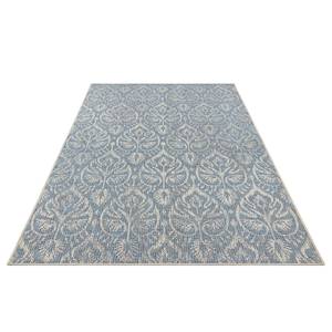 Tapis extérieur Choy Fibres synthétiques - Crème / Bleu ciel - 160 x 230 cm