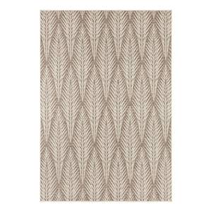 Tapis extérieur Pella Fibres synthétiques - Crème / Marron clair - 140 x 200 cm