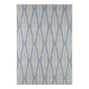 Tapis extérieur Pella Fibres synthétiques - Crème / Bleu - 140 x 200 cm